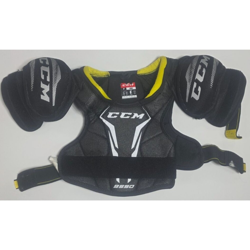 CCM Tacks 9550 Shoulder Pads Youth Large Hockey Ice Gear Black Protective
